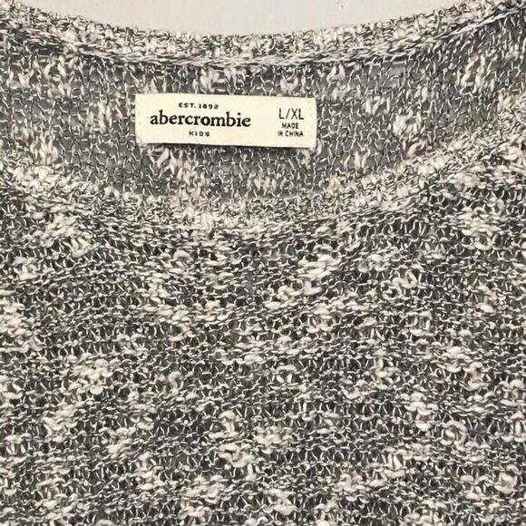 Abercrombie Kids Gray Knit Long Sleeve Pullover Sweater A&F - Picture 5 of 9
